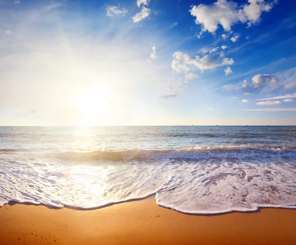 Solnedgång och havet — Stockfoto