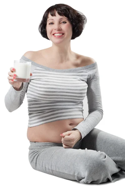 Lachende vrouw gezonde levensstijl yoghurt eten — Stockfoto