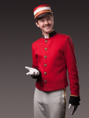 Portrait of a concierge (porter) clipart