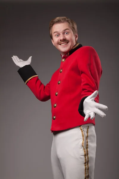 Portrait of surprised concierge (porter) — Stock Photo, Image