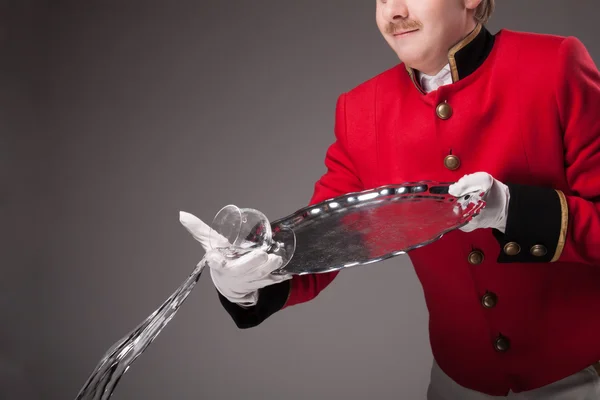 Waiter drops a tray — Stock Photo, Image