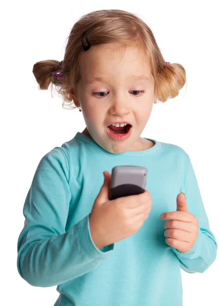 Enfant avec téléphone — Photo