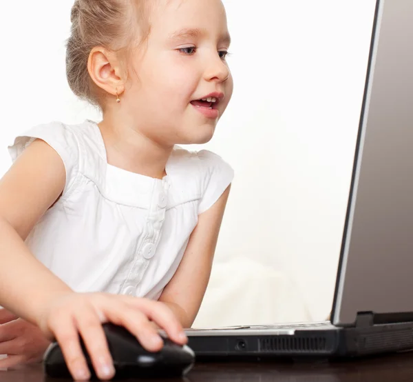 Child with laptop Stock Picture