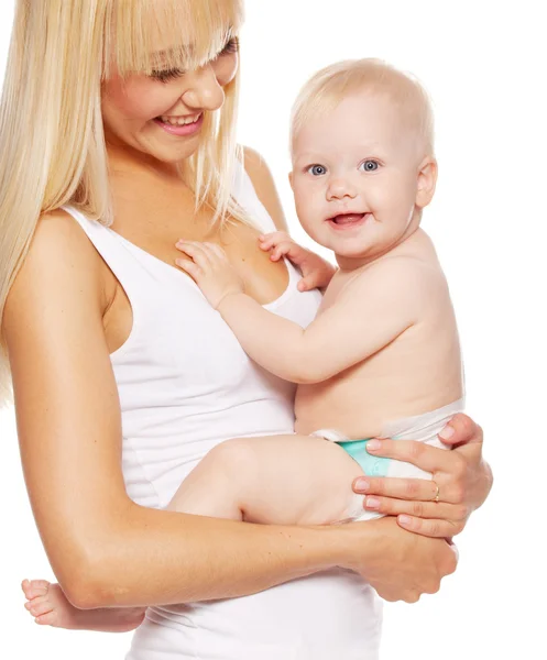 Happy mother with baby — Stock Photo, Image