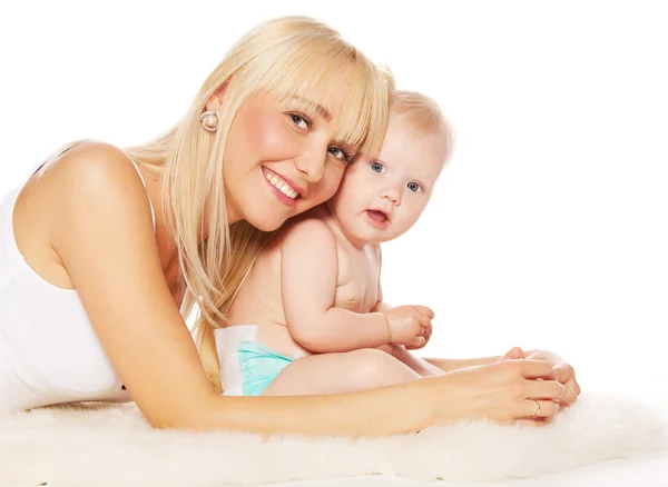 Happy mother with baby — Stock Photo, Image