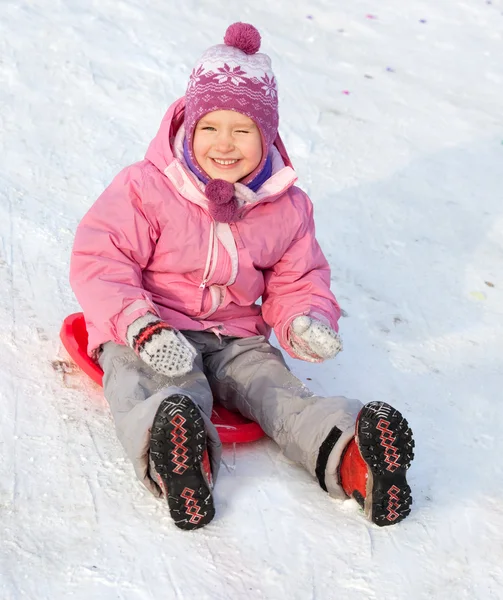 Menina no inverno — Fotografia de Stock