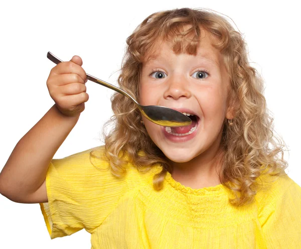 Child with spoon — Stock Photo, Image