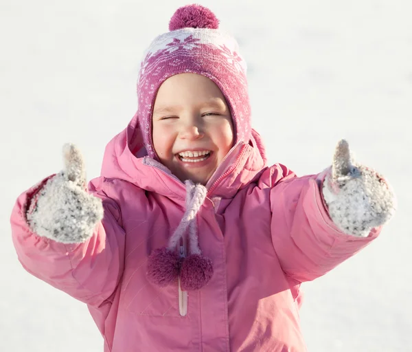 Fille en hiver — Photo