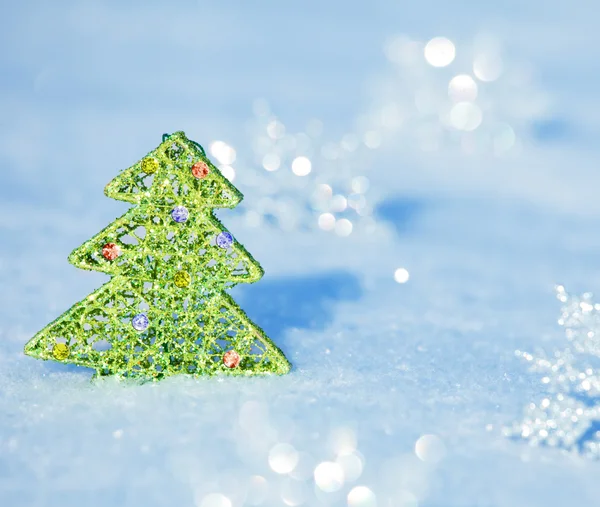 Snowflakes on snow — Stock Photo, Image