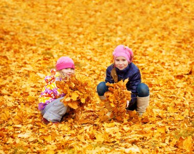 Çocuk sonbahar Park