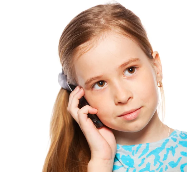 Ragazza, parlare al telefono — Foto Stock