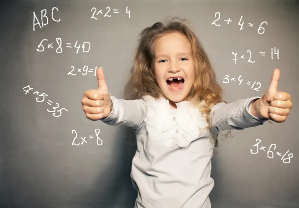 Child about school board — Stock Photo, Image