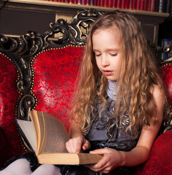 Menino leitura livro — Fotografia de Stock