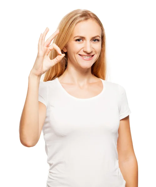 Mujer en fondo blanco —  Fotos de Stock