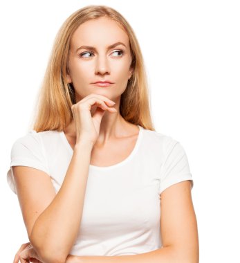 Beyaz arka plan, kadının