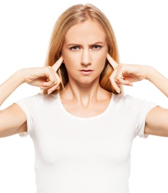 Beyaz arka plan, kadının