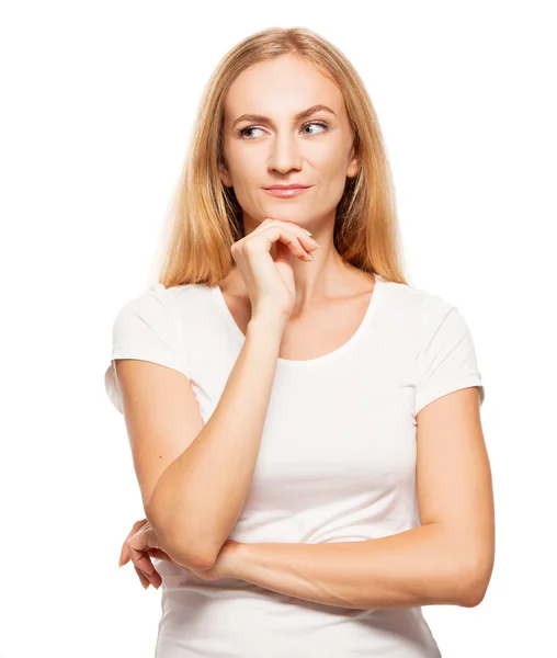 Mujer en fondo blanco —  Fotos de Stock