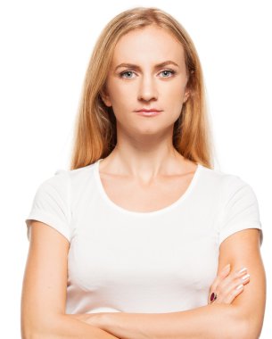 Beyaz arka plan, kadının