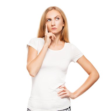 Beyaz arka plan, kadının