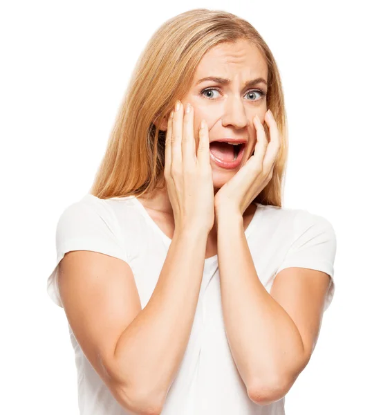 Mujer en fondo blanco —  Fotos de Stock