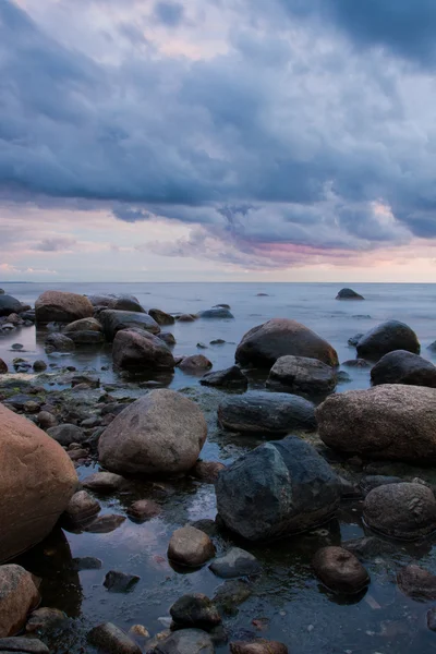 Západ slunce nad Baltské moře — Stock fotografie