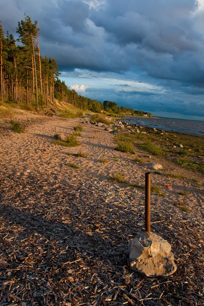 Coucher de soleil sur la mer Baltique — Photo