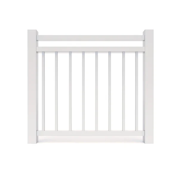 Biały metalowej balustrady — Zdjęcie stockowe