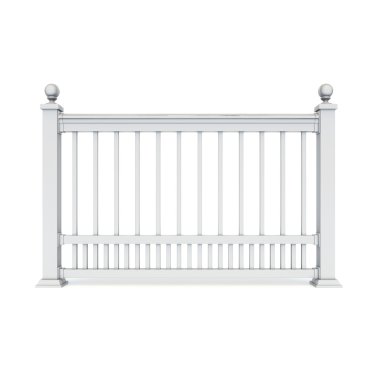 Küre ile korkuluk beyaz metal tasarım