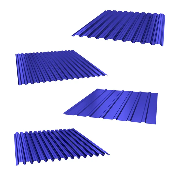 dört adet paslanmaz çelik üzerinde beyaz bir mavi