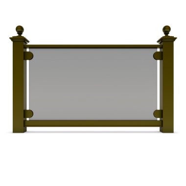 cam ile kahverengi metal korkuluk