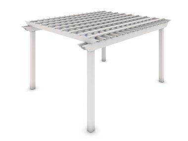 beyaza Beyaz ahşap pergola