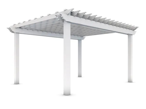 beyaza Beyaz ahşap pergola