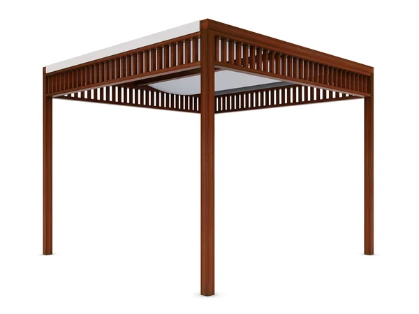 Design fa pergola, fehér Stock Kép