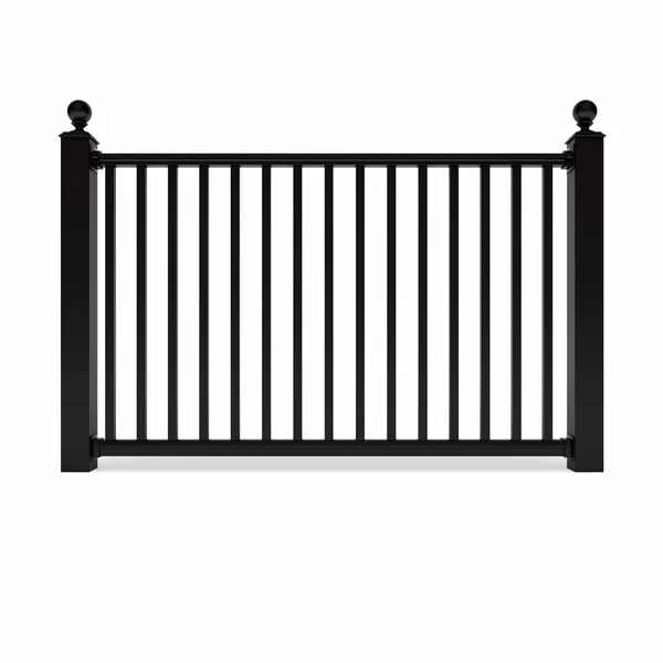 Black design metal railing — Stock Photo, Image