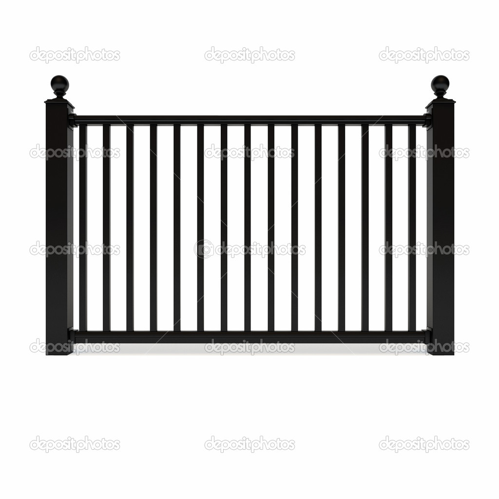 Black design metal railing