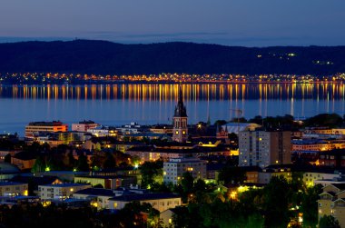 Jonkoping, gece. İsveç