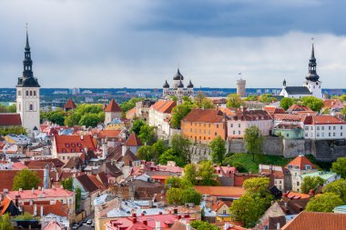 Tallinn cityscape. Estonya