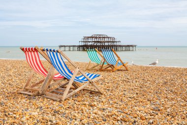 Brighton Plajı. Brighton, İngiltere