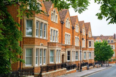 kasaba evleri. Oxford, İngiltere