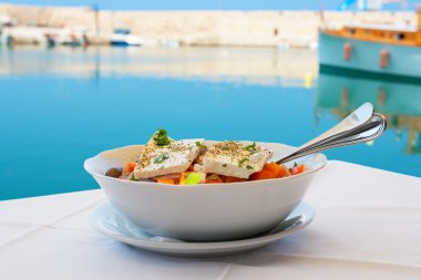 Greek salad. Crete clipart