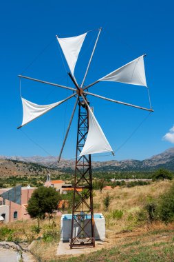 windpump. Crete, Yunanistan