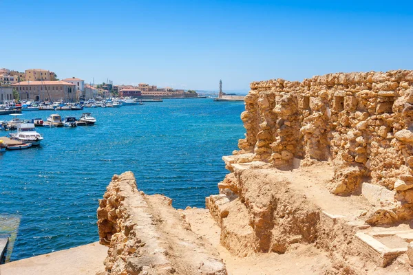 Chania harbour. Kreta, Grekland — Stock fotografie