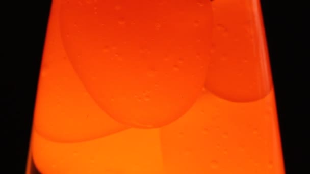Oranje lavalamp — Stockvideo