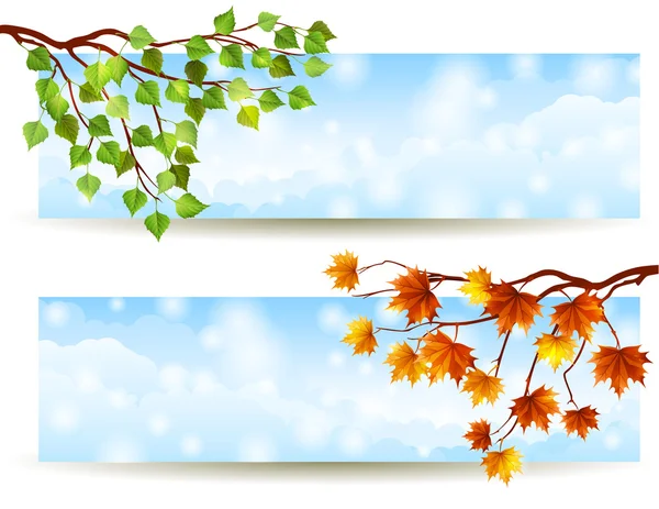 Banners de sucursal — Vector de stock