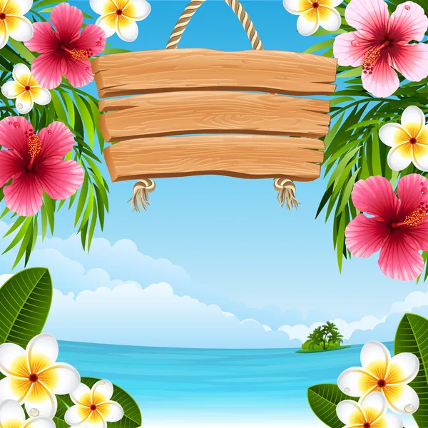 Paisagem tropical — Vetor de Stock