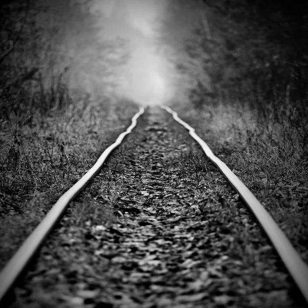 Кривая железная дорога — стоковое фото