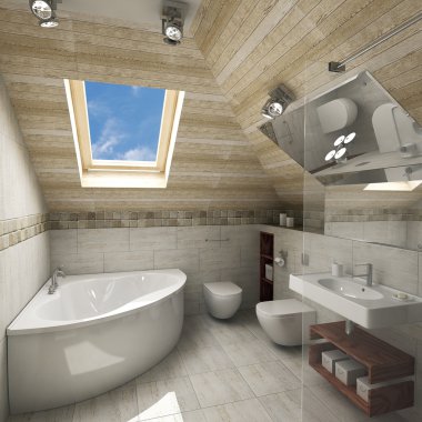 Modern banyo iç mimarisi