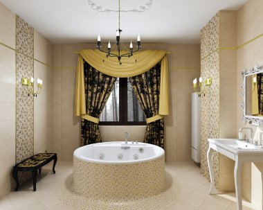 lüks banyo iç ışığında