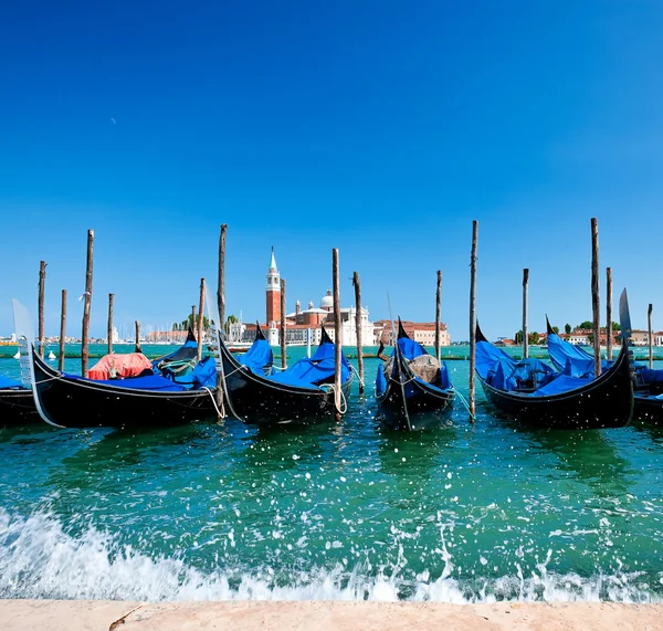 Gondels in Venetië — Stockfoto