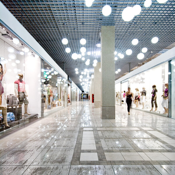 Interior of a shopping centre